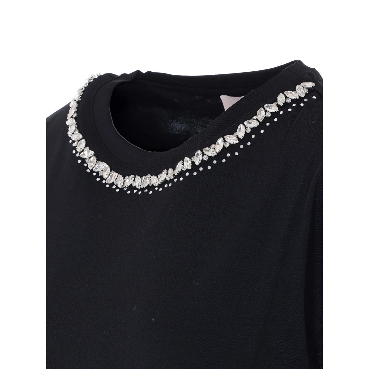 crew-neck crystal-embellished T-shirt - Img 3