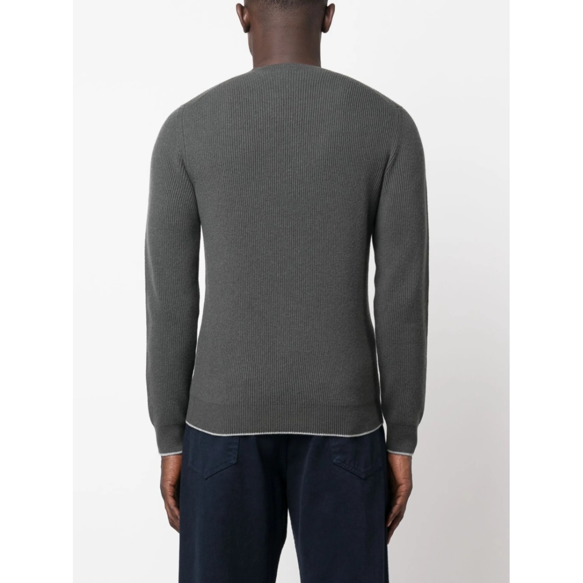 crew-neck ribbed cashmere jumper - Img 4