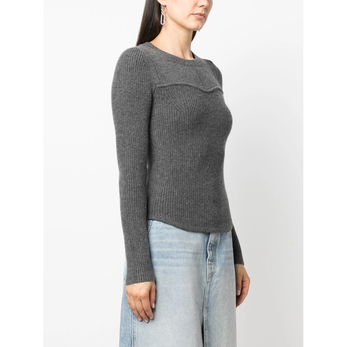 crew-neck ribbed jumper - Img 3