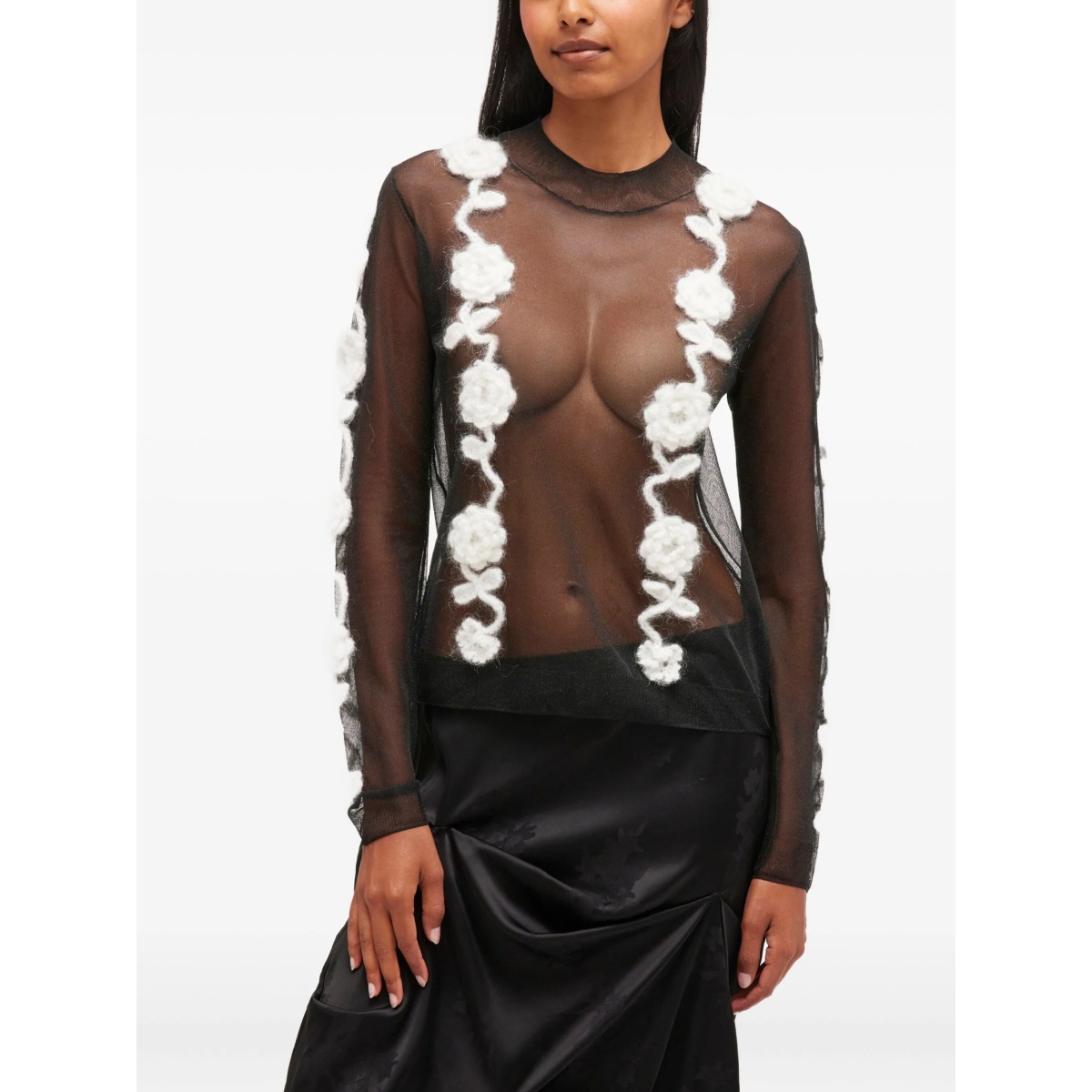 crochet-flowers mesh top - Img 3