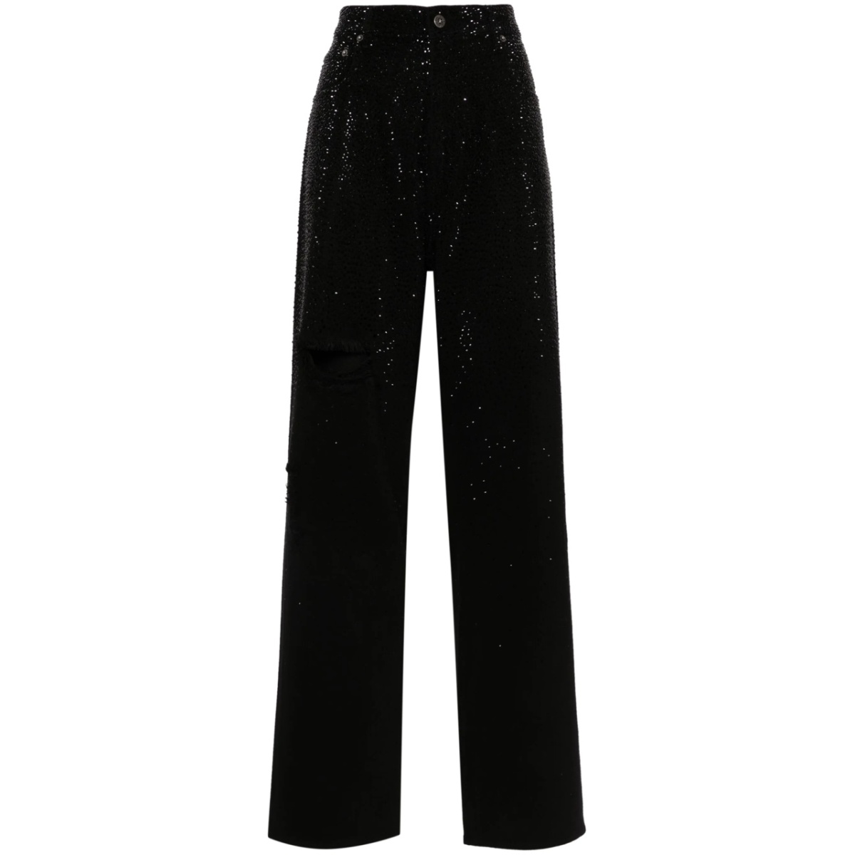 crystal-embellished tapered jeans