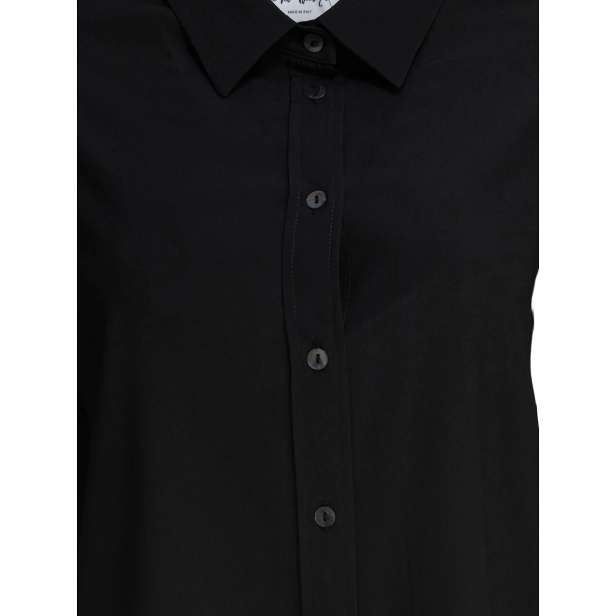 curved-hem button-down shirt - Img 4