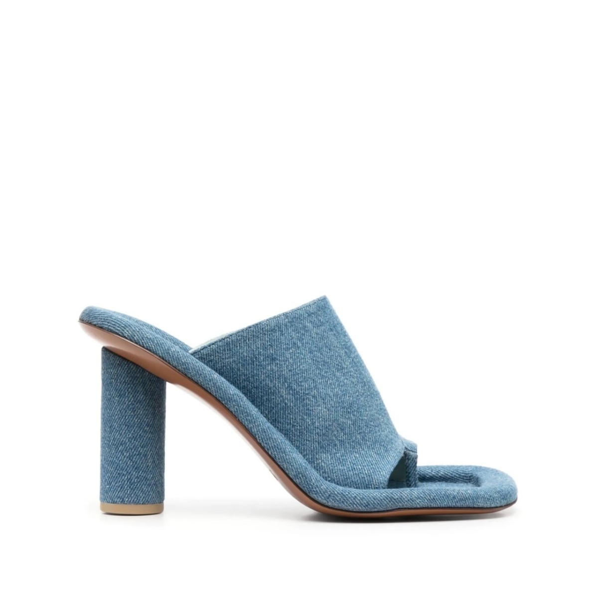 Cushion denim-lined mule