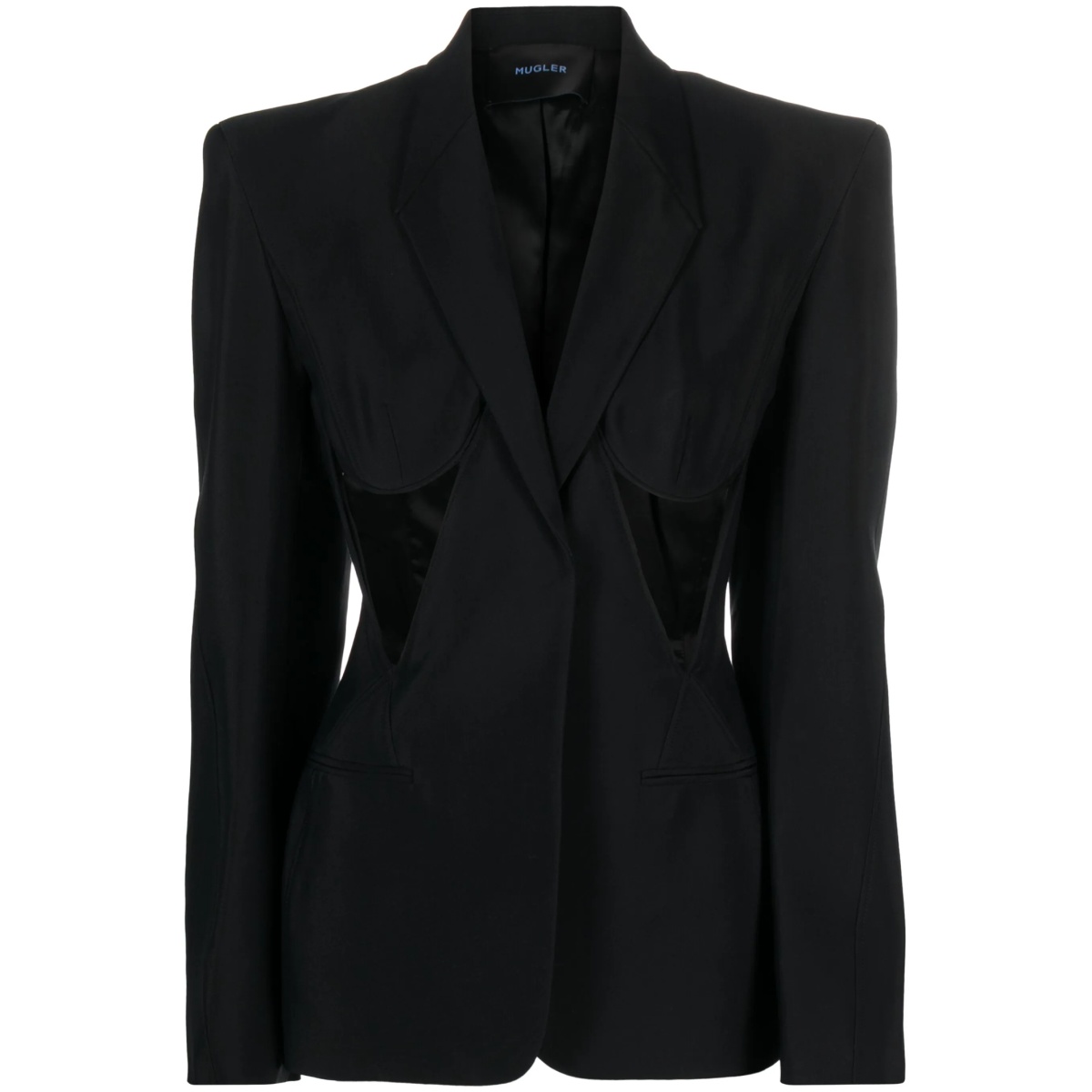 cut-out structured blazer
