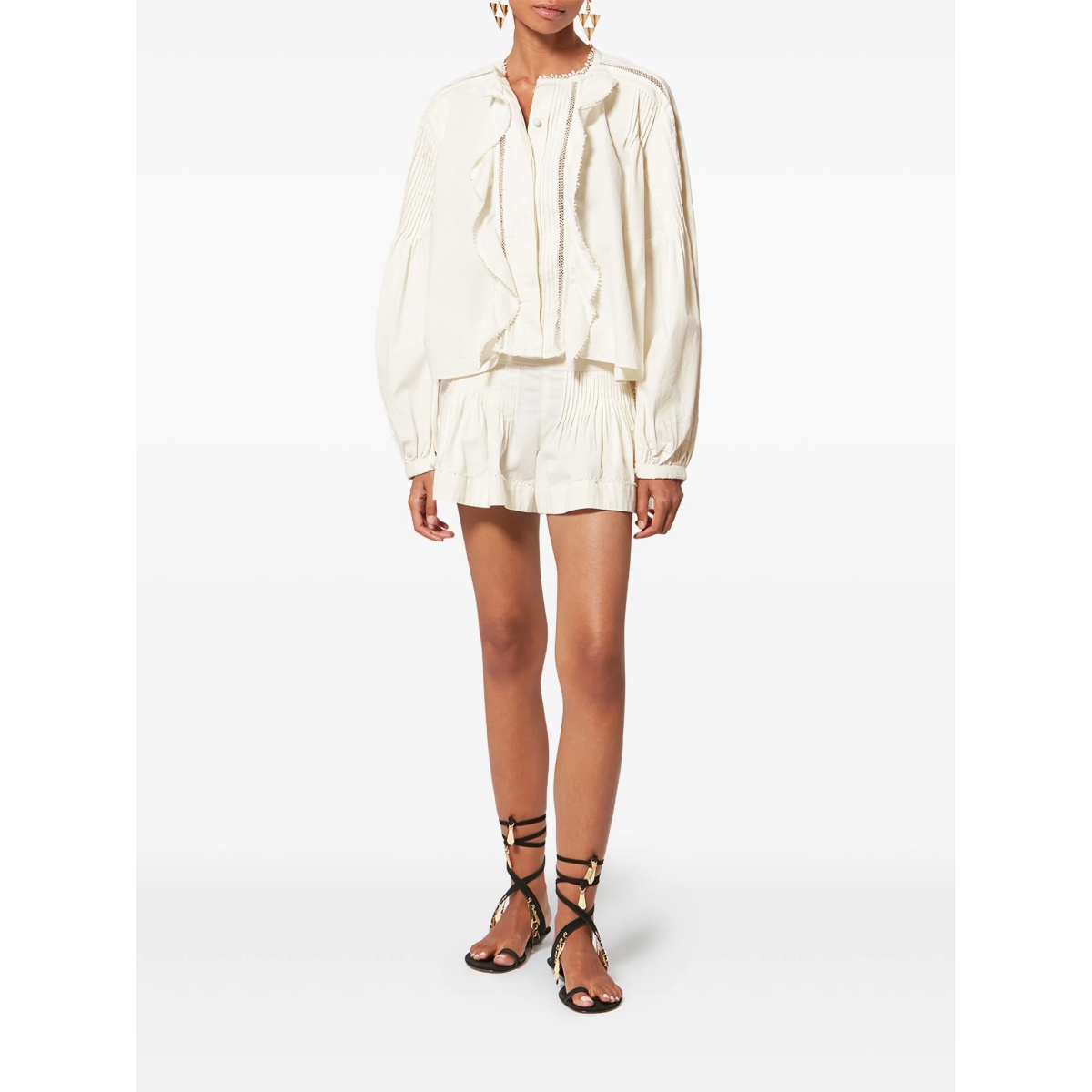 Cybila lace pleated shorts - Img 2