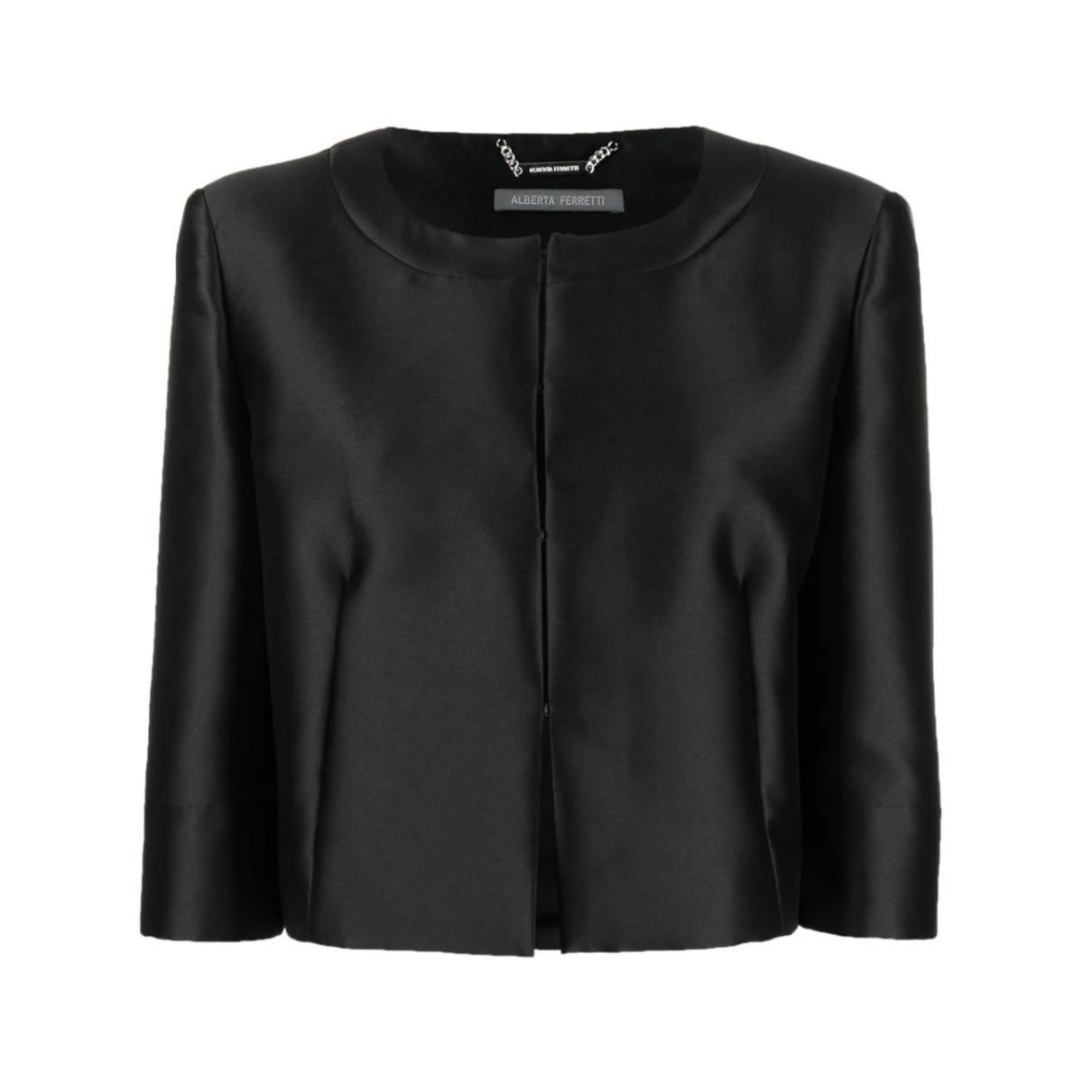 dart-detail cropped jacket