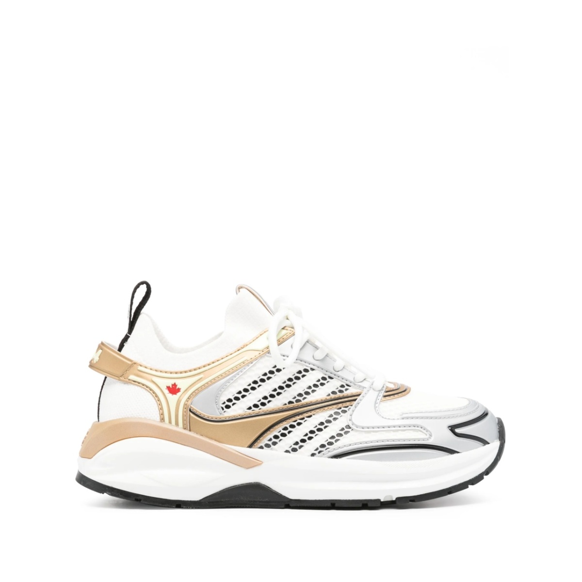 Dash panelled lace-up sneakers