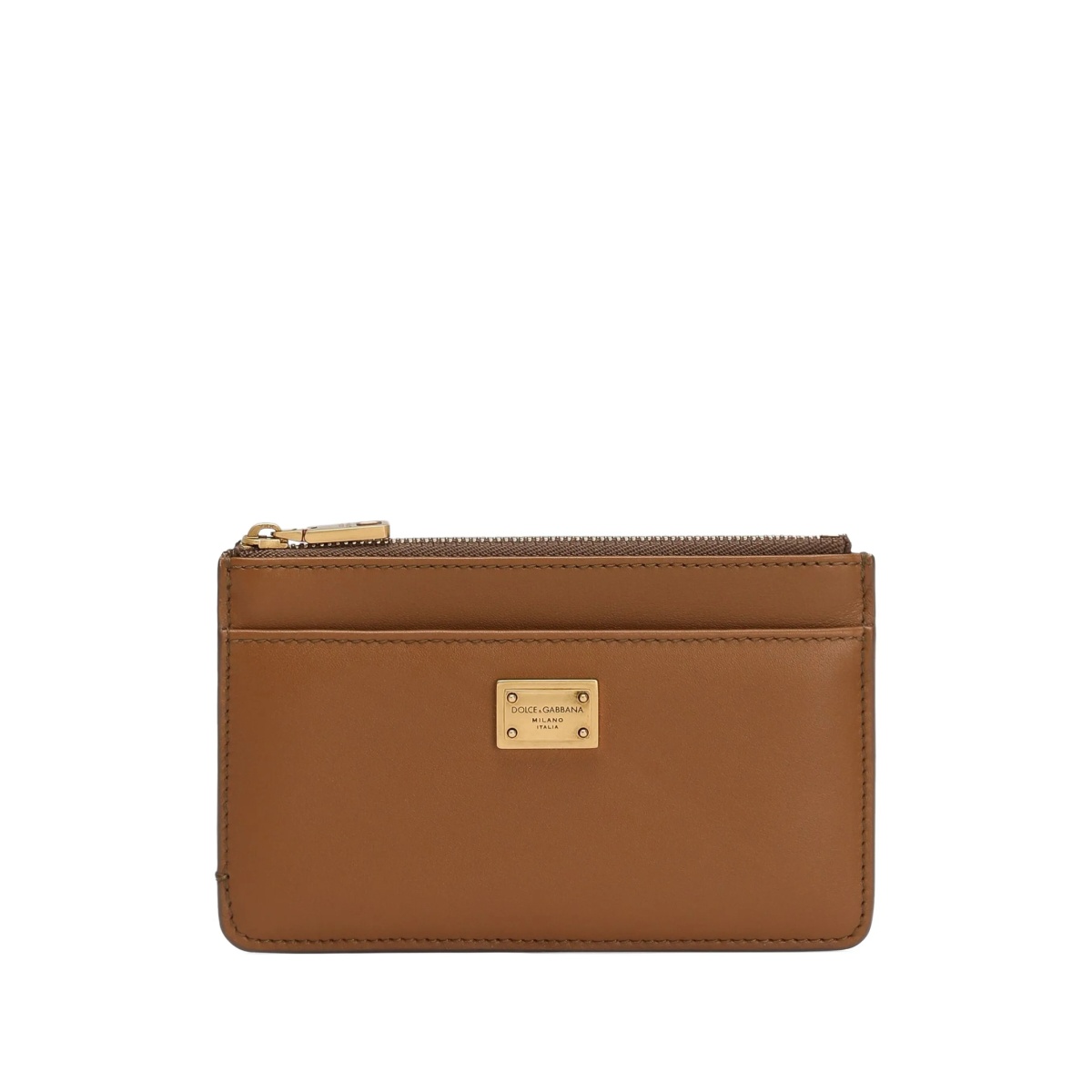 Dauphine logo-plaque zip-around card holder