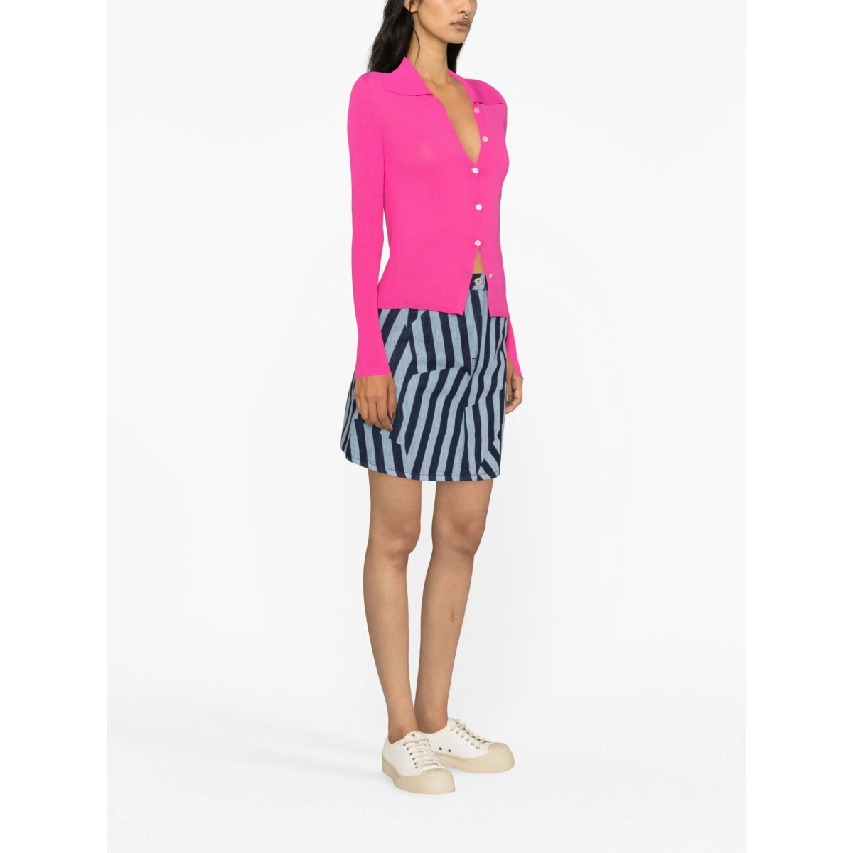 Dazzle Stripe denim skirt - Img 4