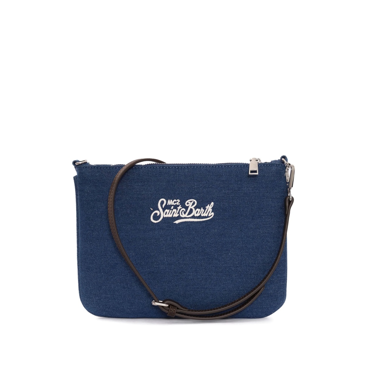 denim embroidered crossbody bag - Img 2