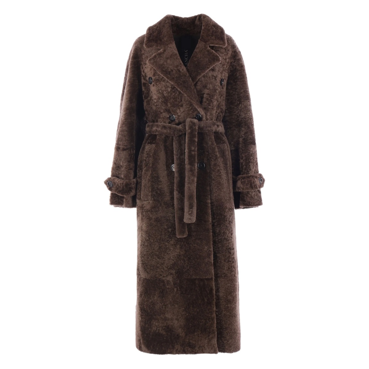 double-breasted belted coat