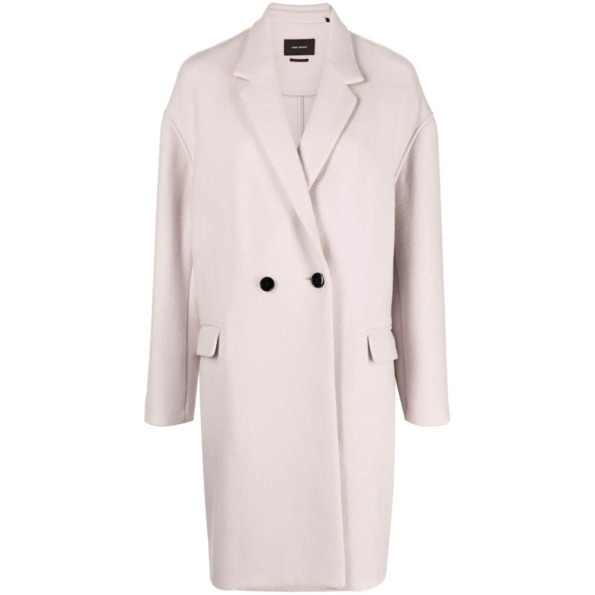 double-breasted midi coat