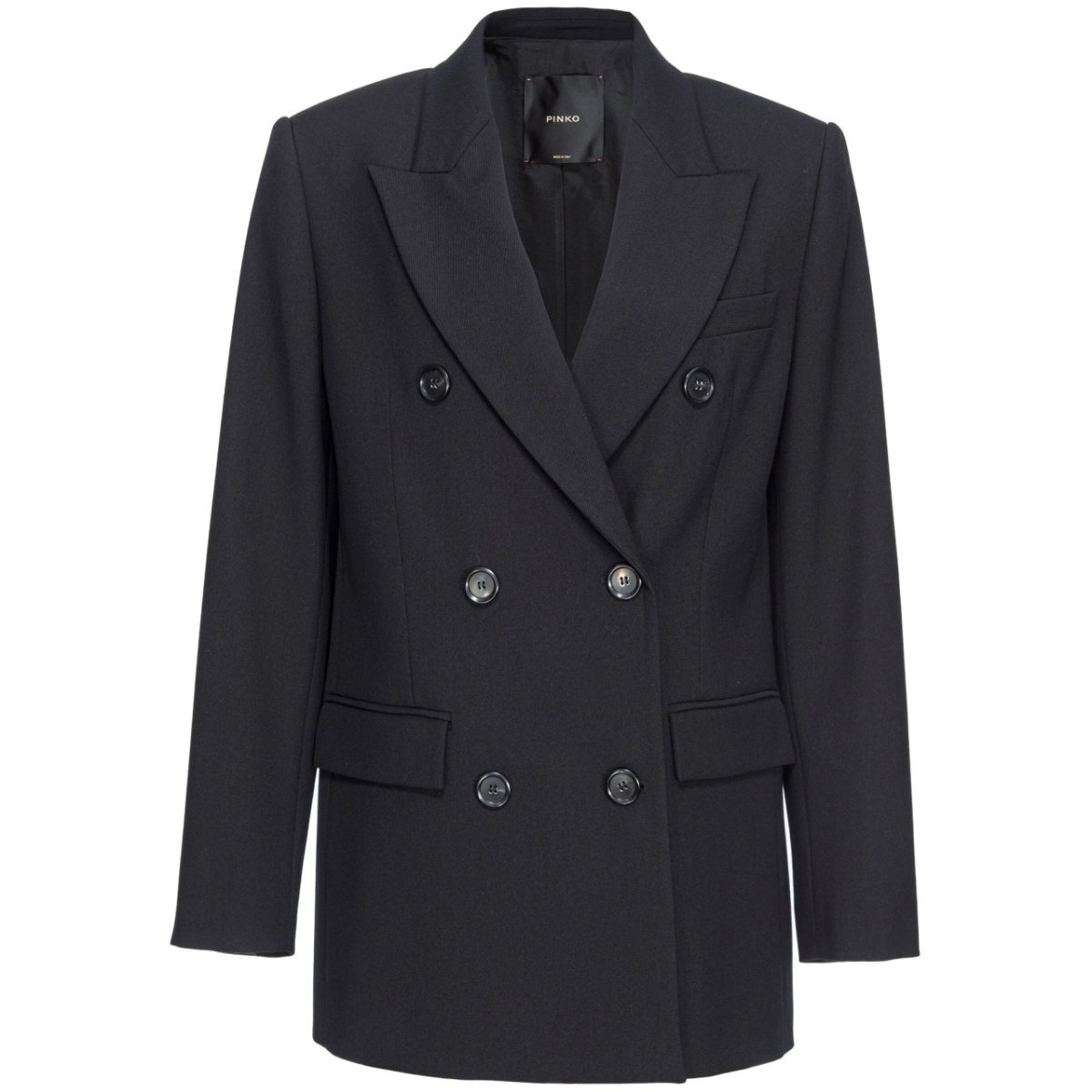 double-breasted twill blazer
