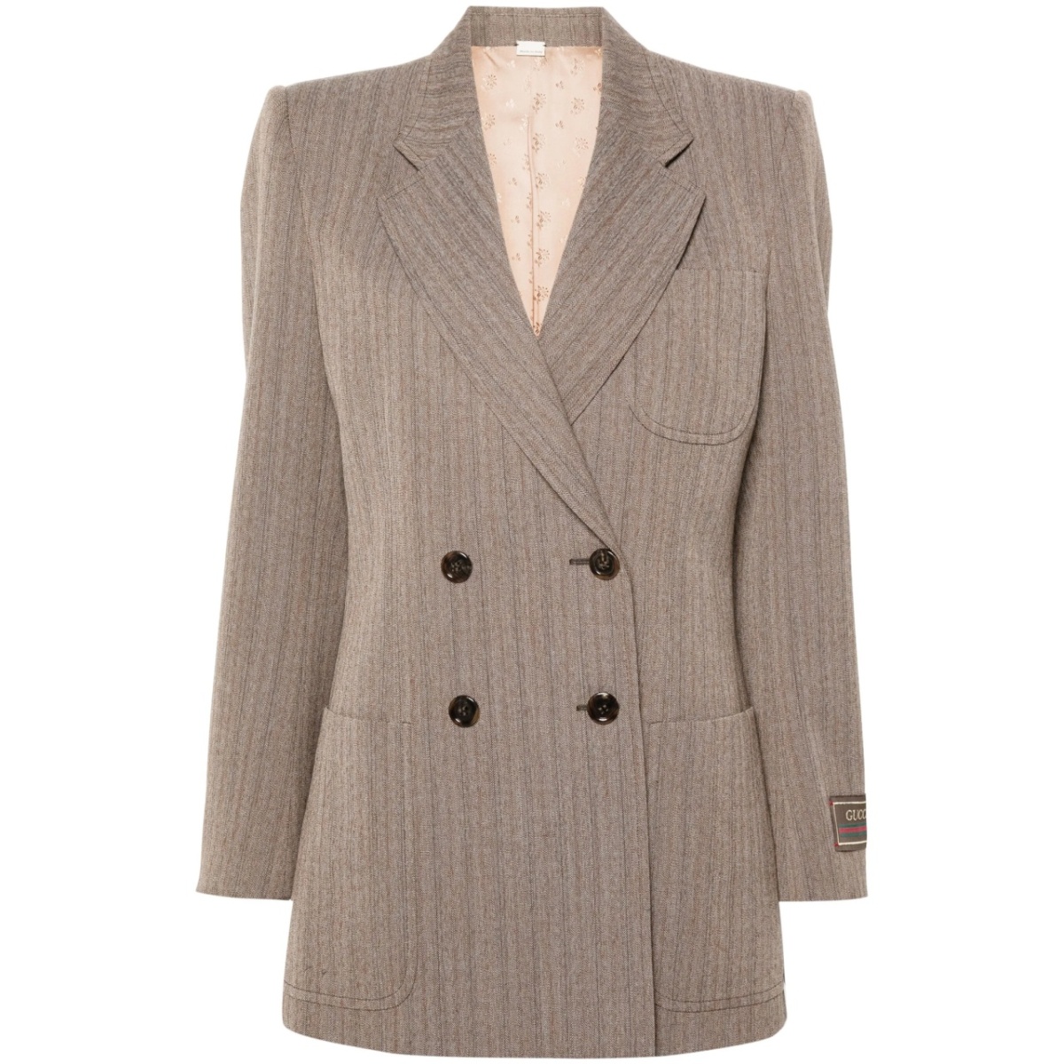double-breasted wool blazer