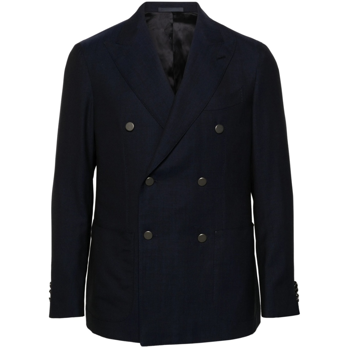 double-breasted wool blazer