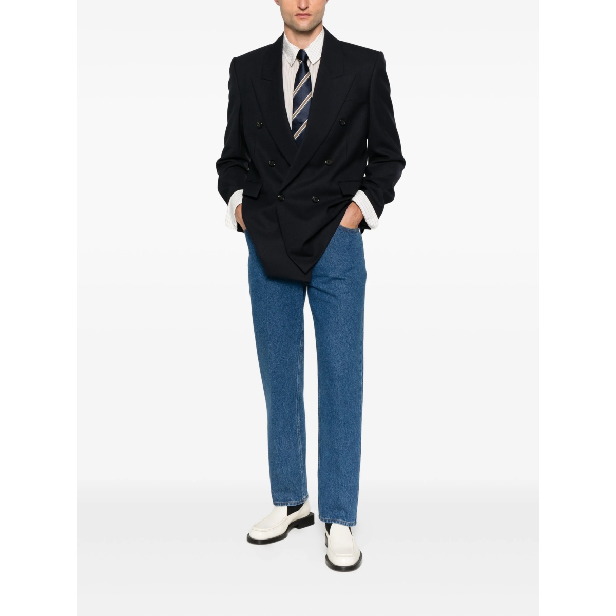 double-breasted wool blazer - Img 2