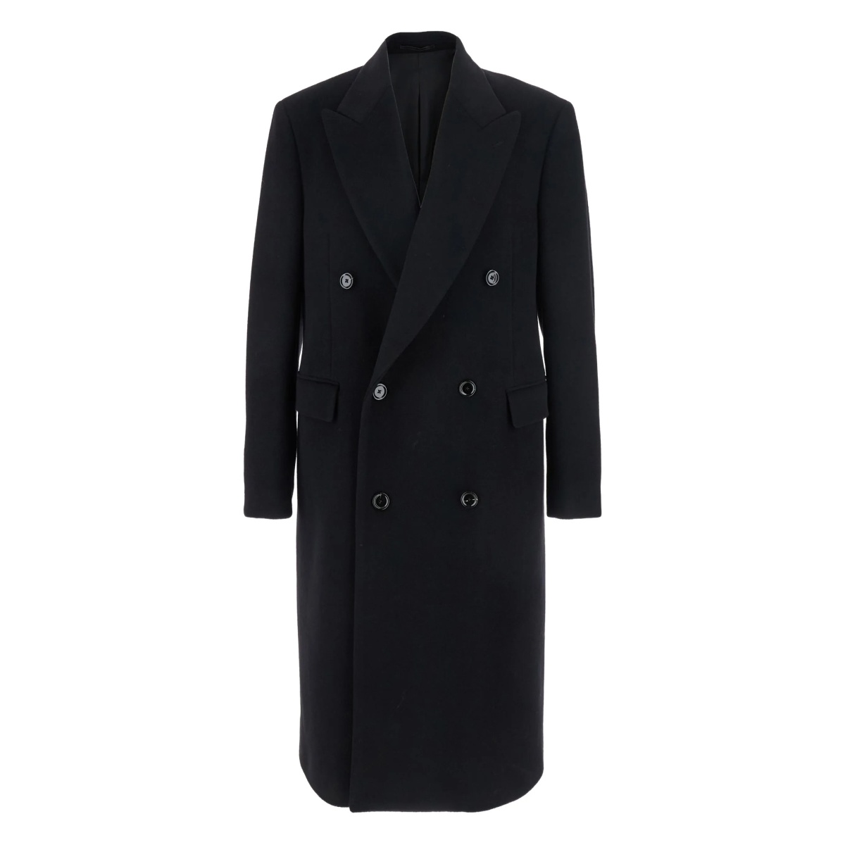 double-breasted wool coat