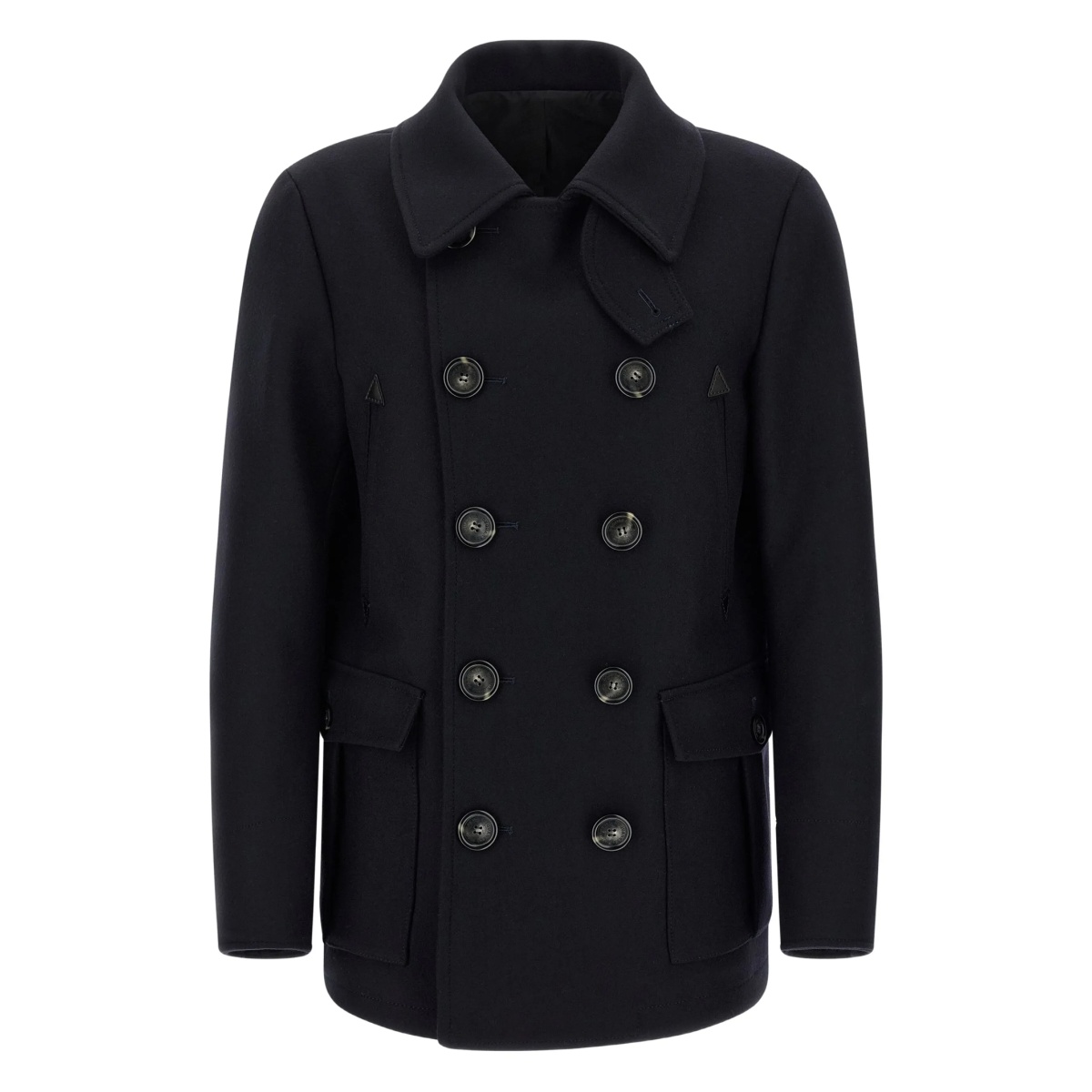 double-breasted wool coat