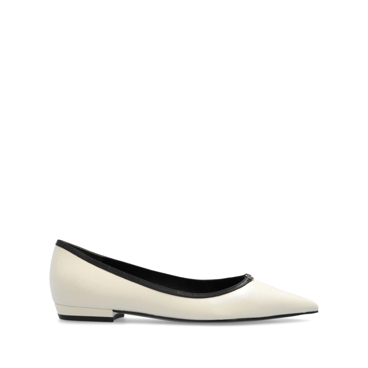 Double T-plaque ballerina shoes