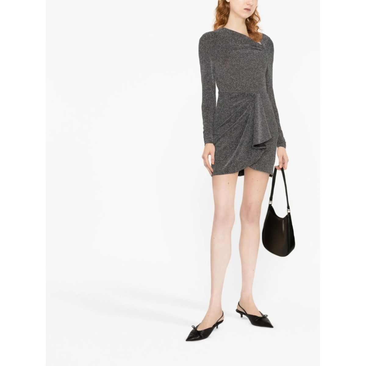 draped metallic miniskirt - Img 2