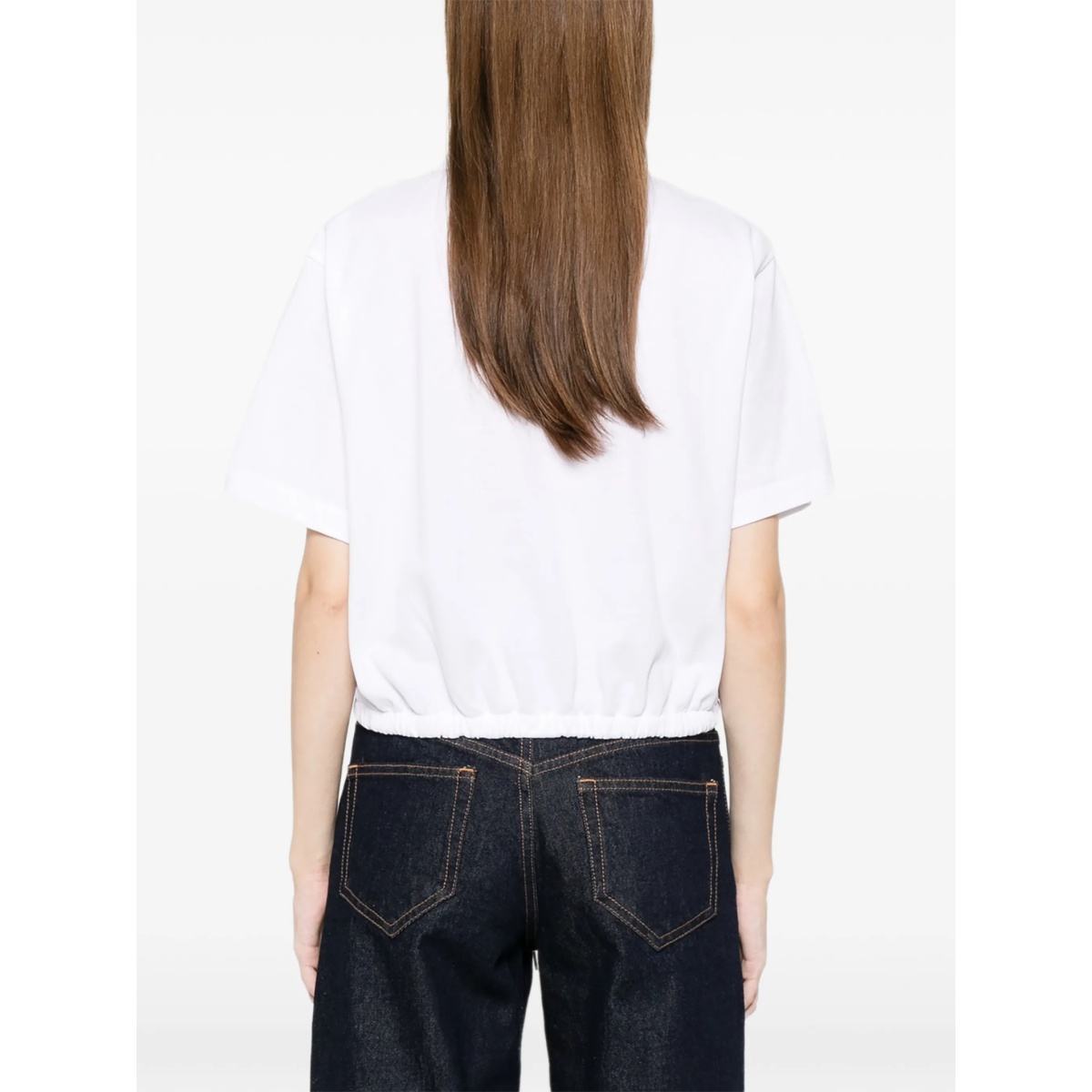 drawstring-hem polo top - Img 4
