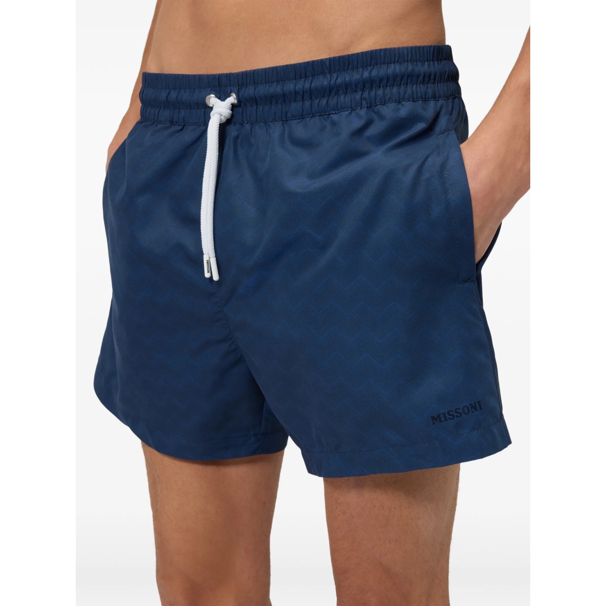 drawstring pattern swim shorts - Img 2