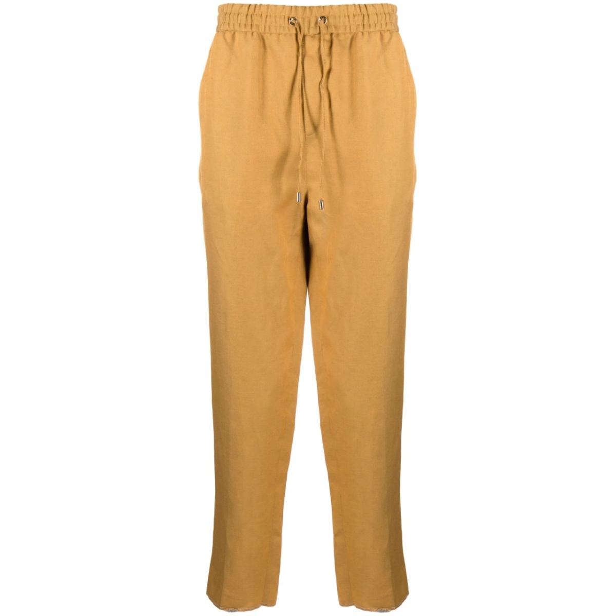 drawstring-waist cropped trousers