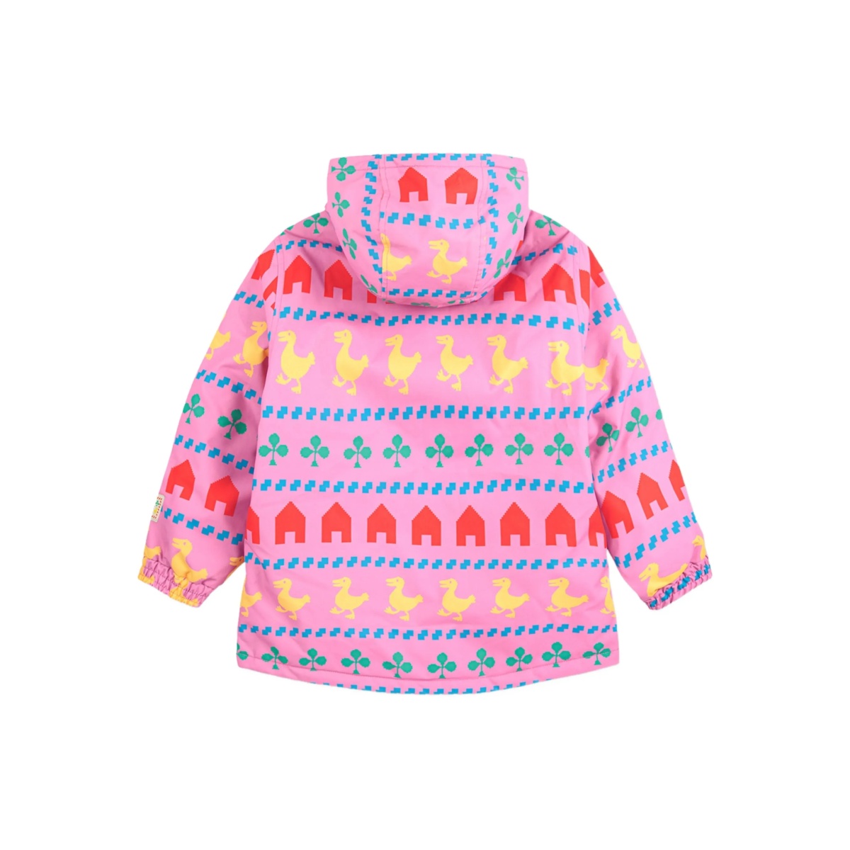 duck house print hooded jacket - Img 2