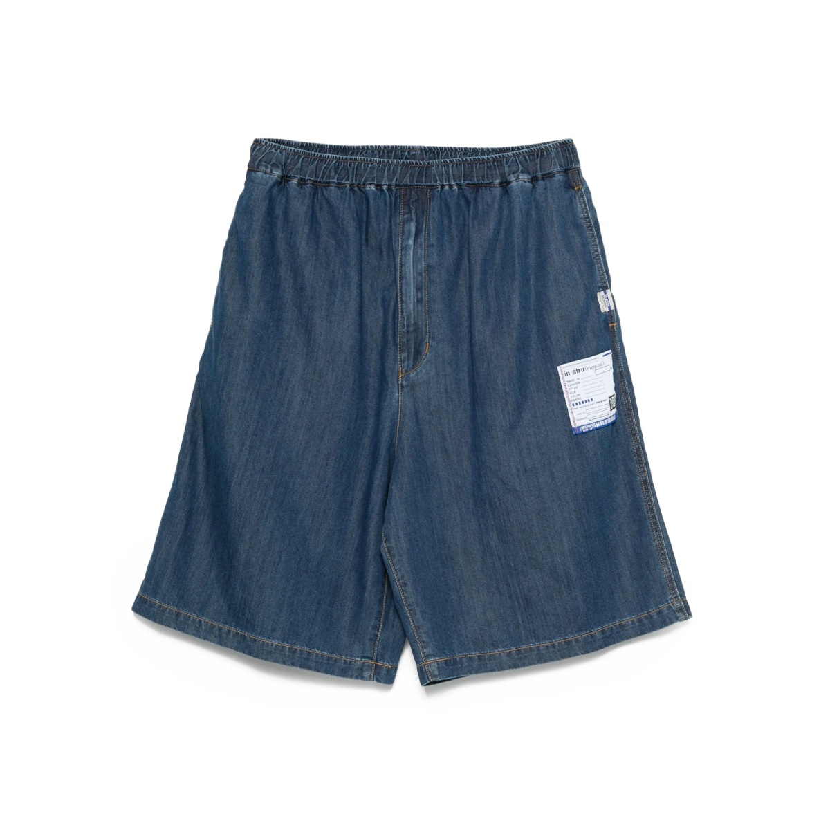 elasticate-waist patch-pocket shorts