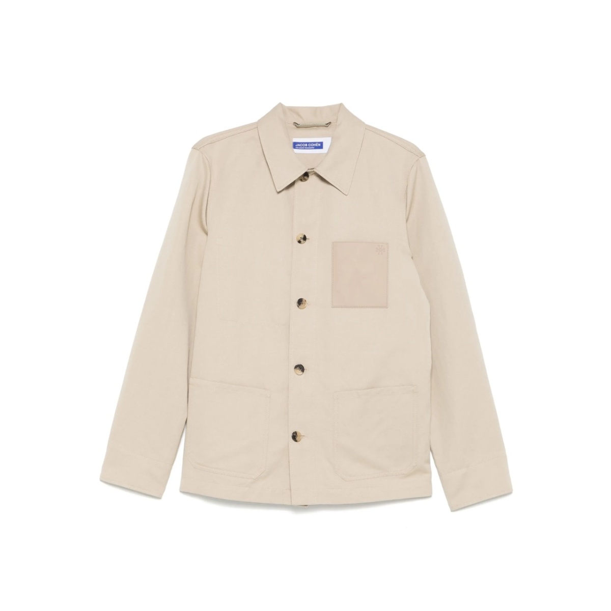 embossed-logo overshirt