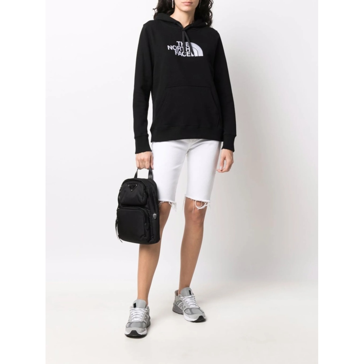 embroidered-logo drawstring hoodie - Img 2