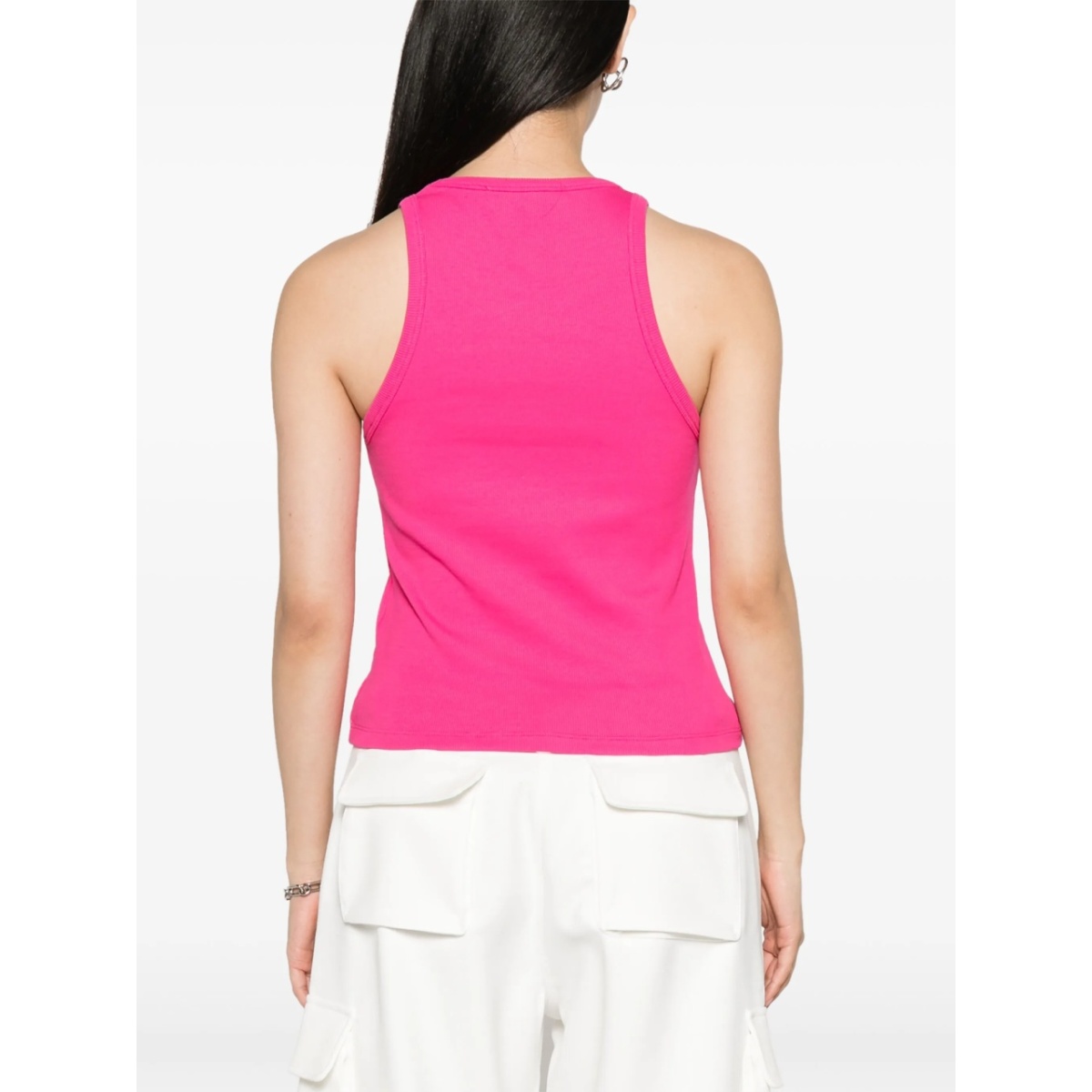 embroidered-logo ribbed tank top - Img 4