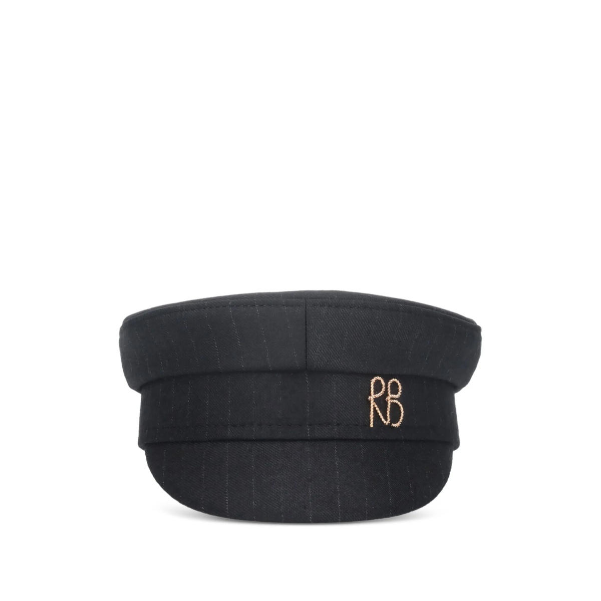 embroidered pinstriped sailor cap