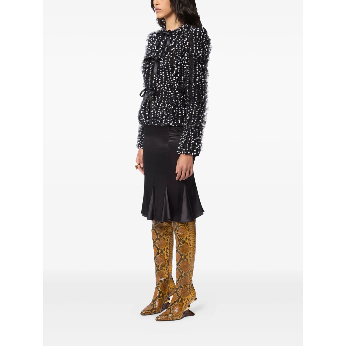 embroidered polka dot jacket - Img 3