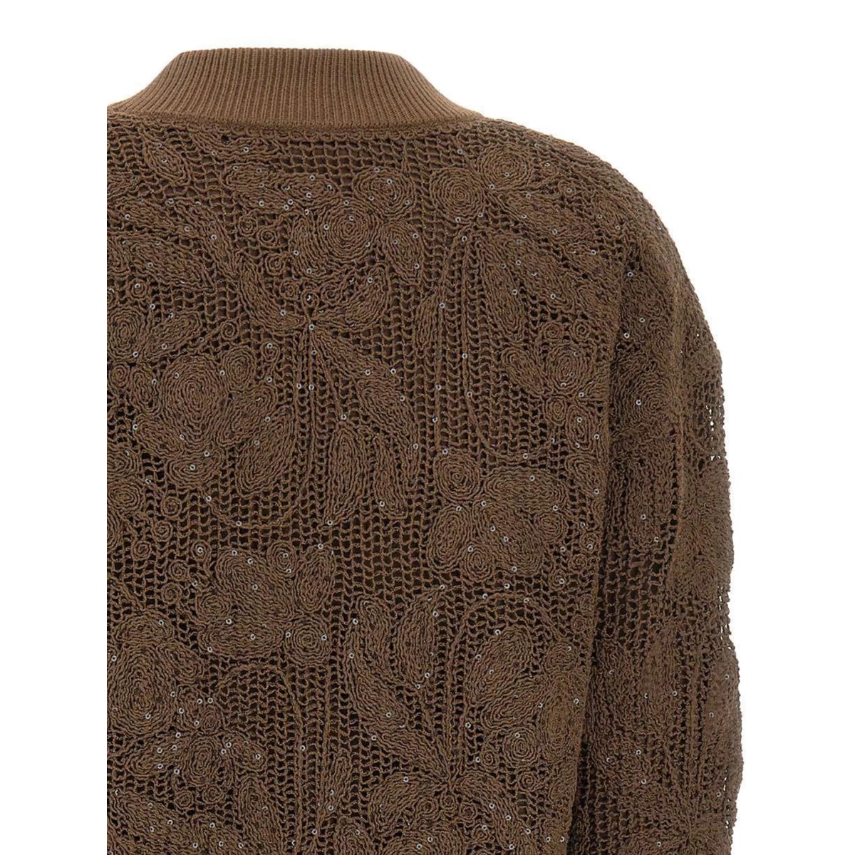embroidery sequin bomber jacket - Img 3