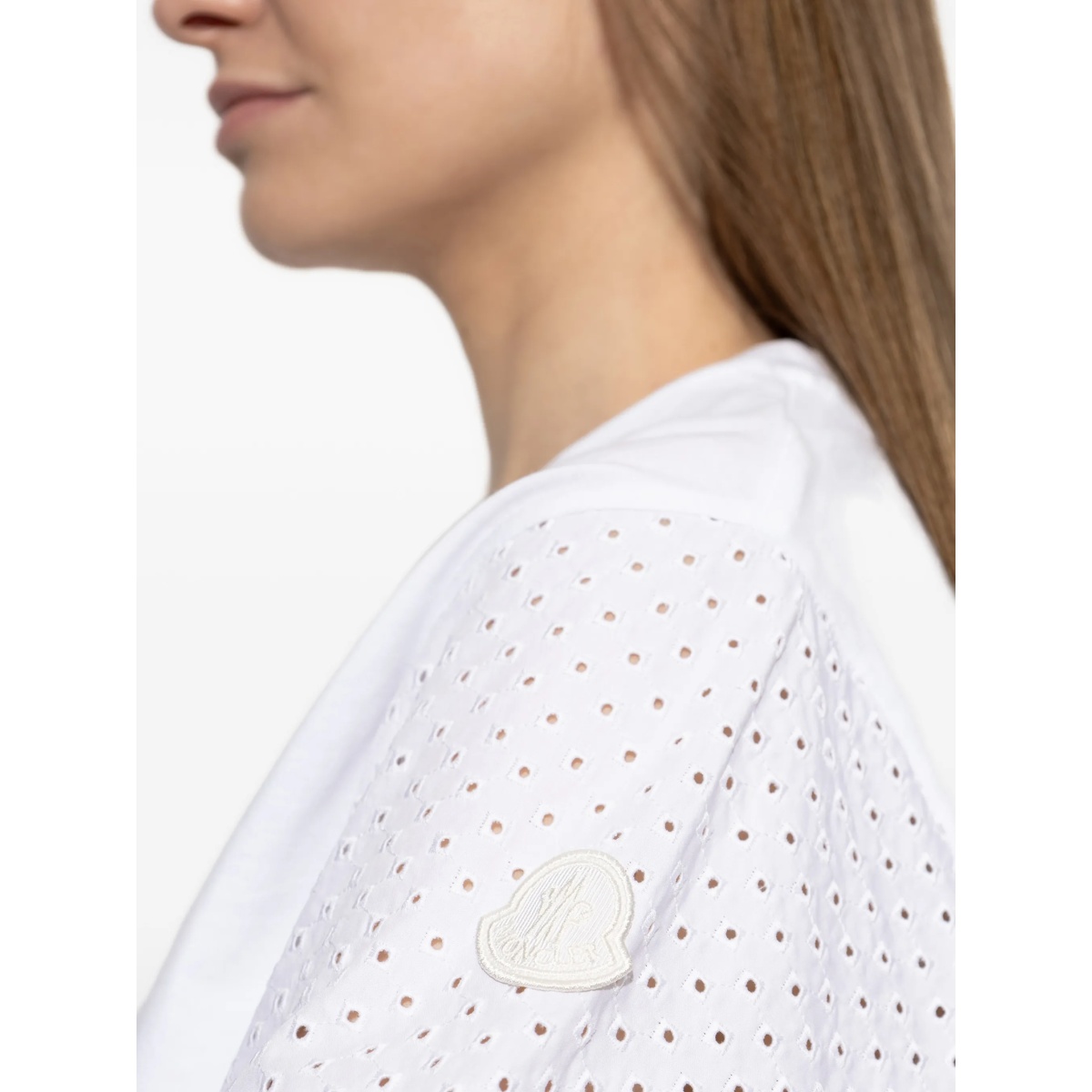 eyelet-detail T-shirt - Img 5