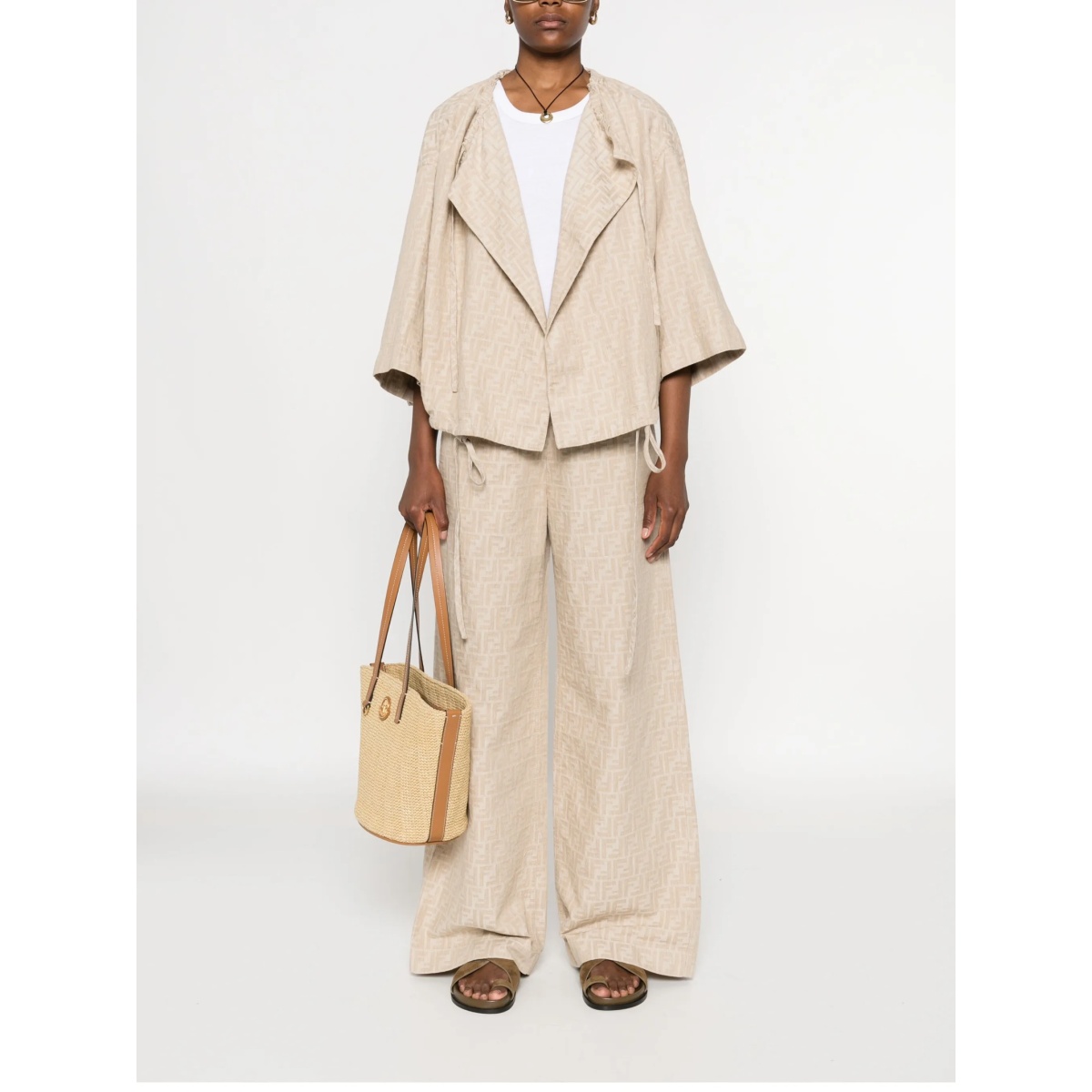 FF-jacquard drawstring jacket - Img 2