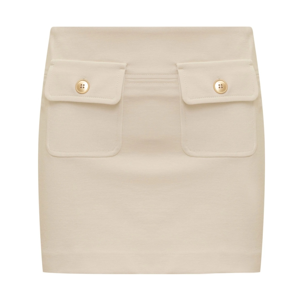 flap-pockets mini skirt