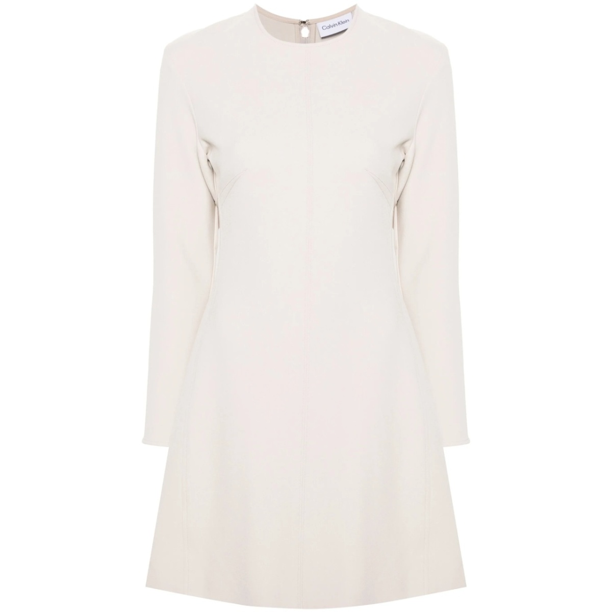 flared crepe minidress
