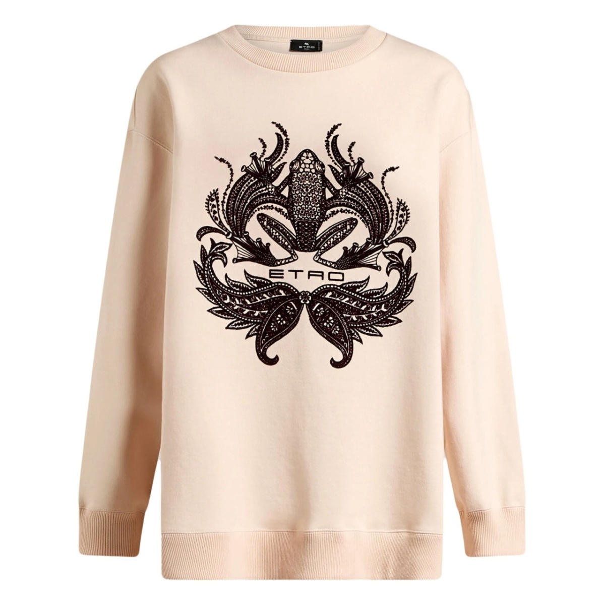flocked-print sweatshirt