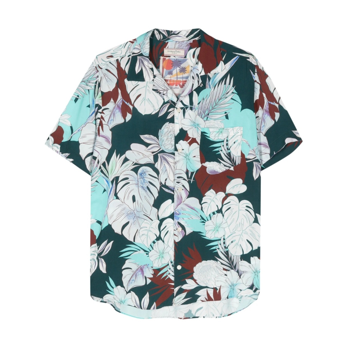 floral-print camp-collar shirt