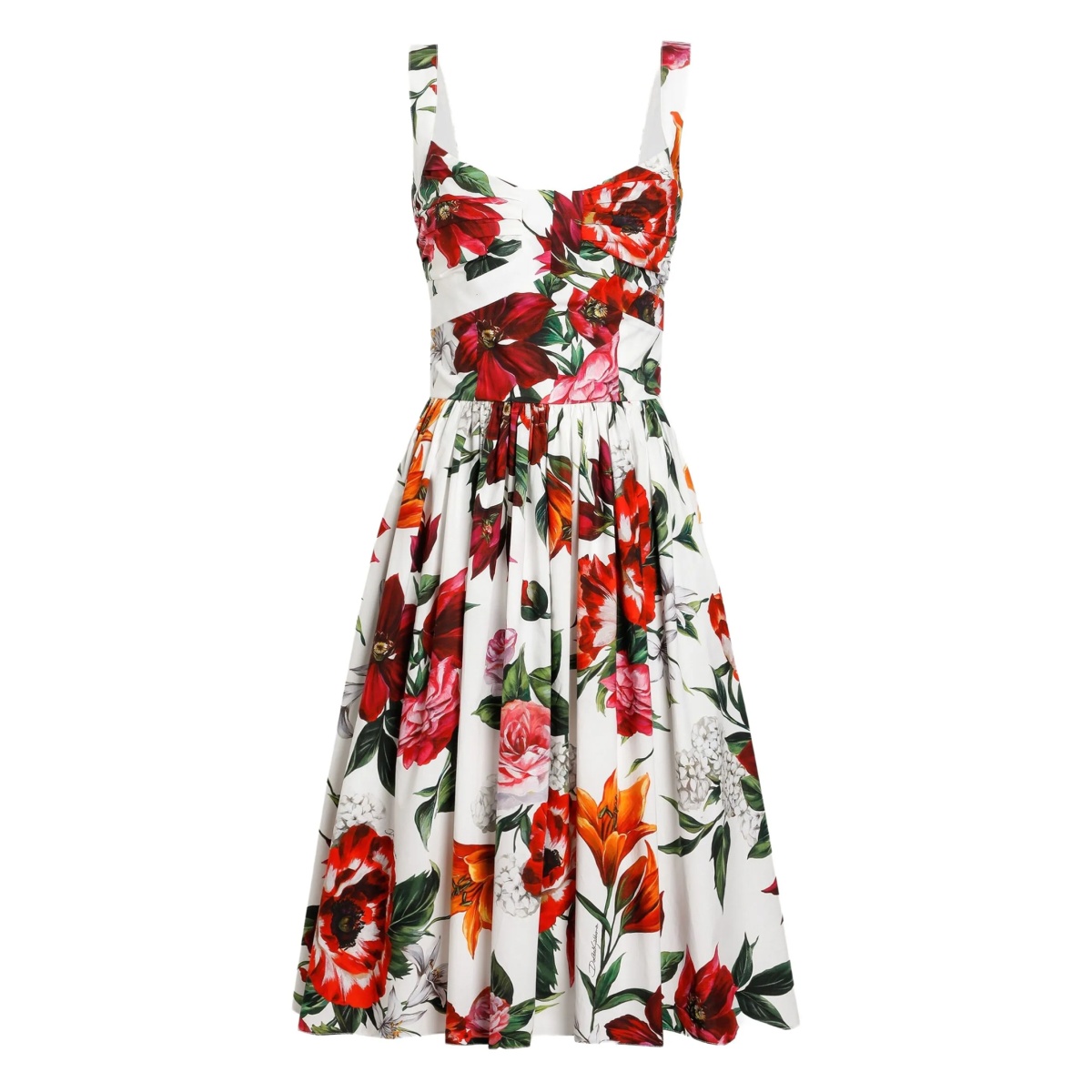 floral-print midi dress