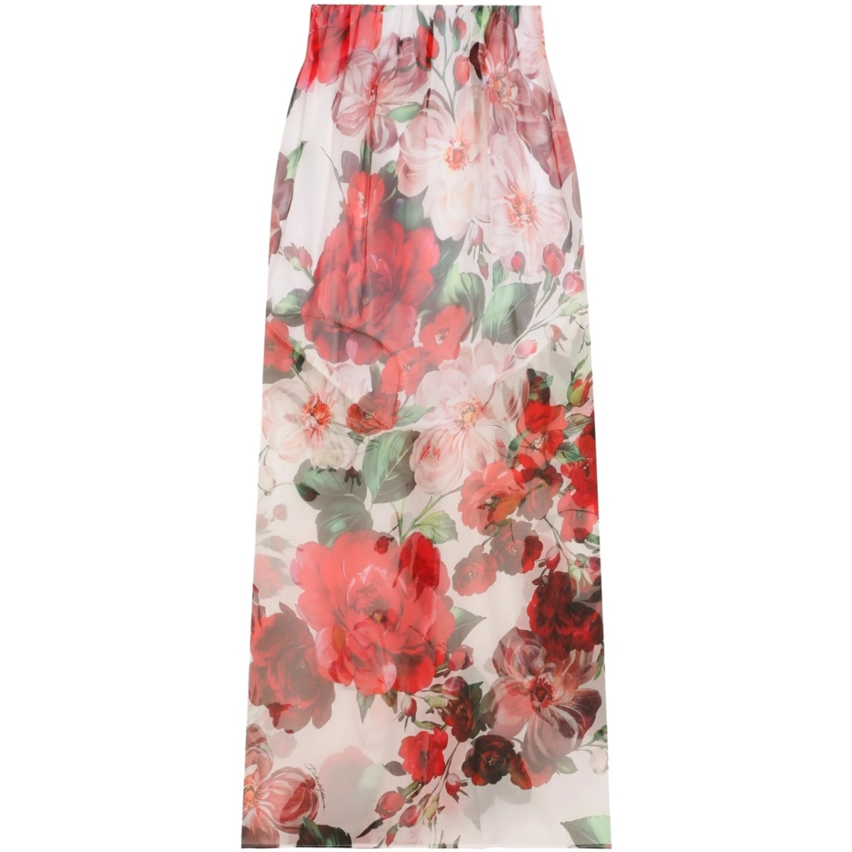 floral-print midi skirt
