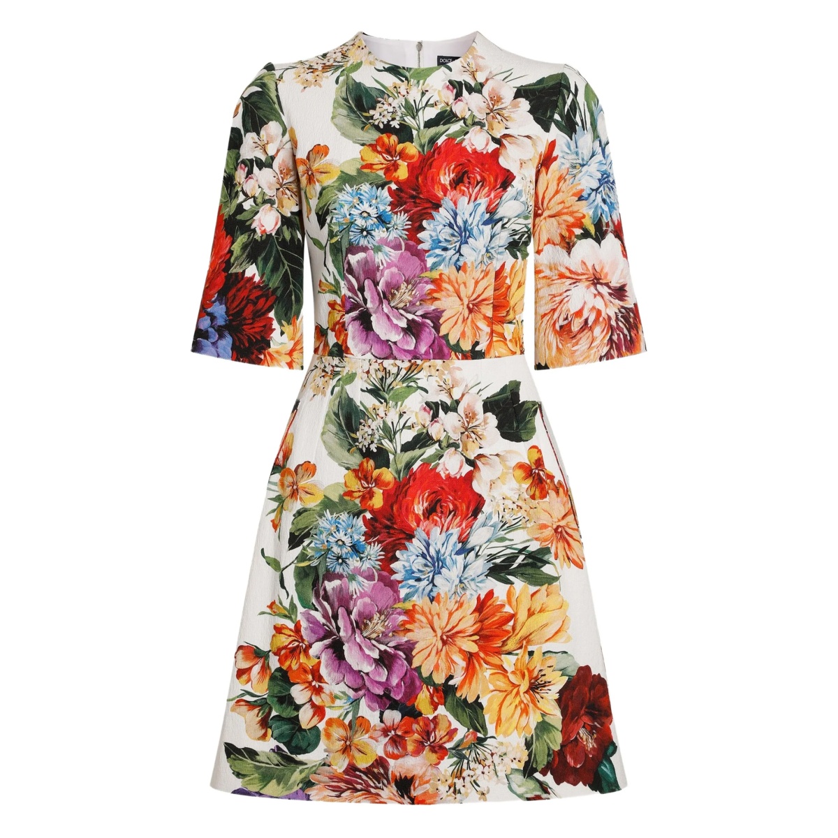 floral-print mini dress