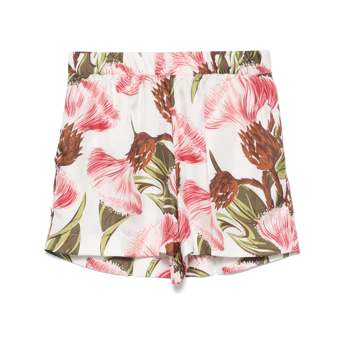 floral-print shorts