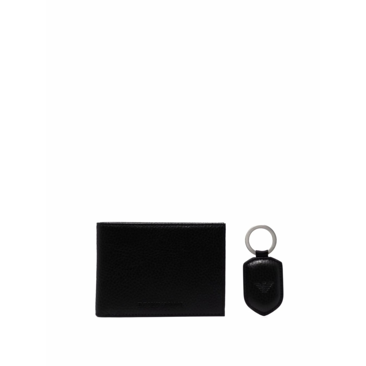 folded leather wallet and tag