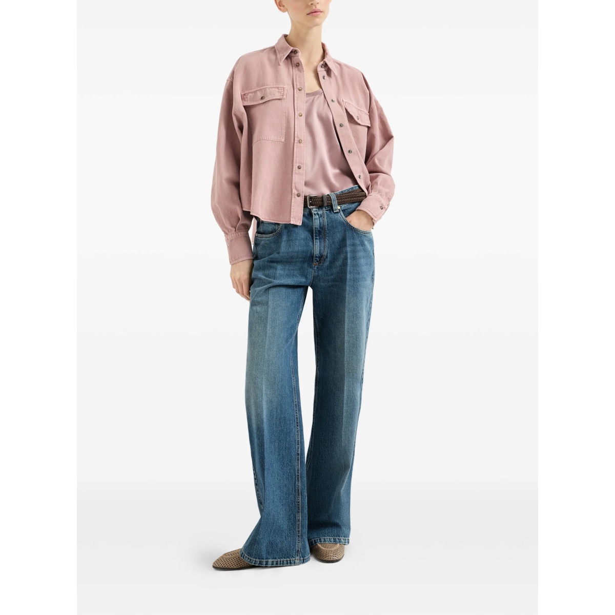 garment-dyed flap-pocket shirt - Img 2