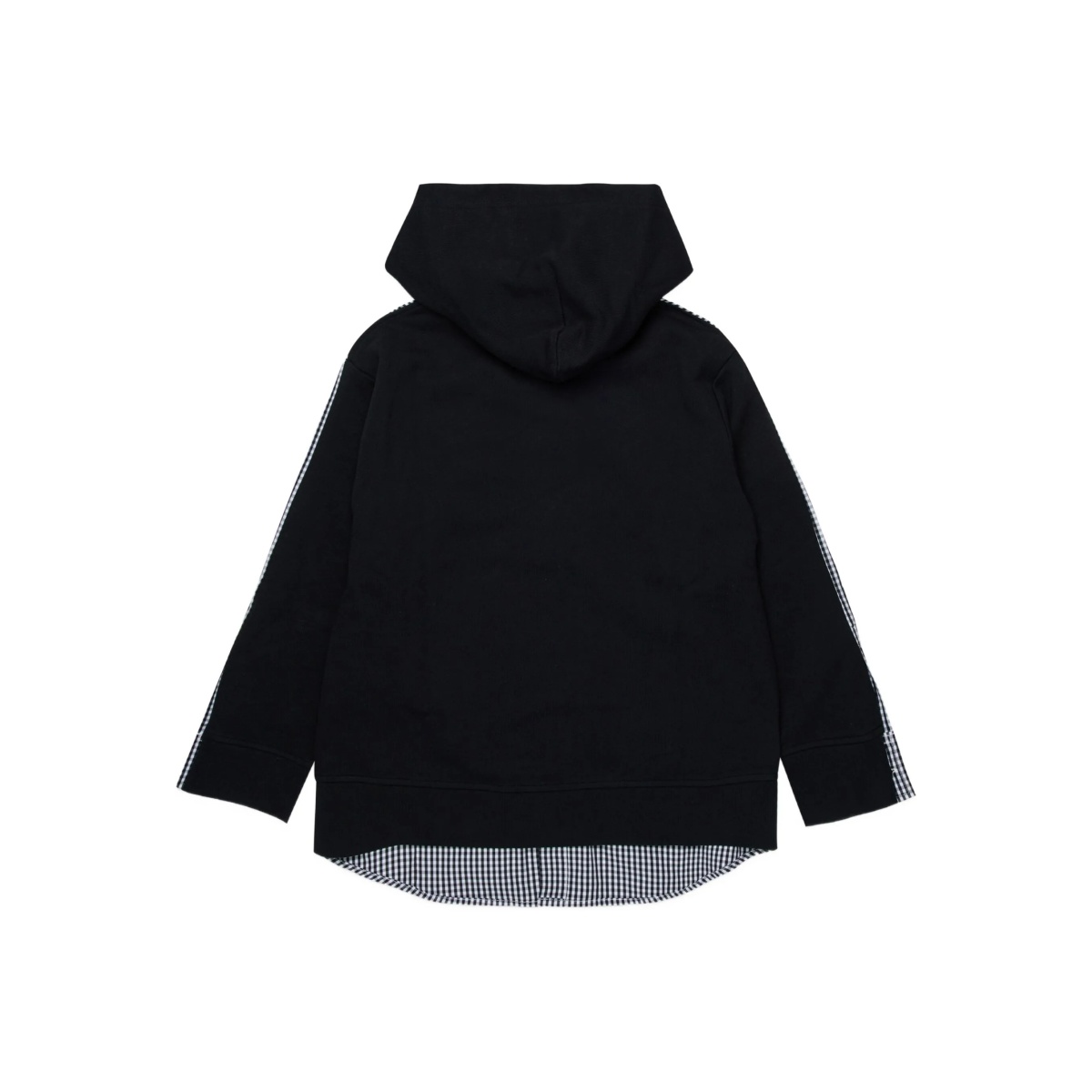 gingham hooded sweatshirt - Img 2