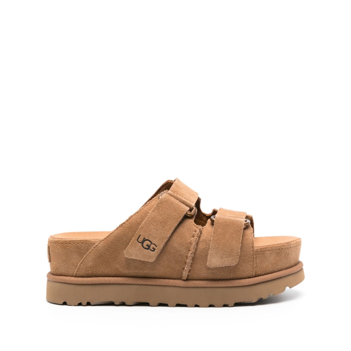 Goldenstar Hi suede slides