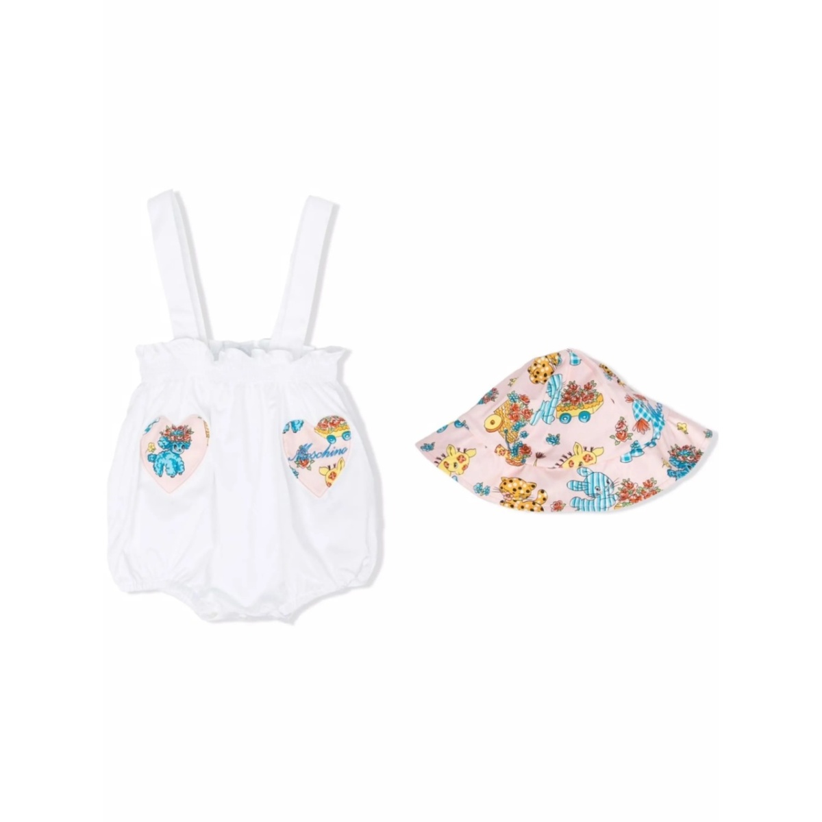 graphic-print babygrow and beanie
